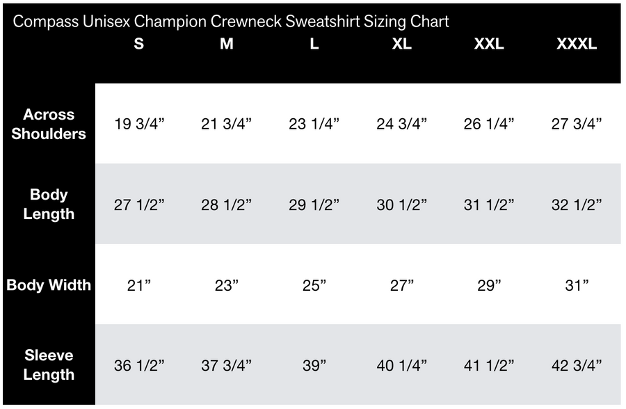 Compass Unisex Champion Crewneck Sweatshirt